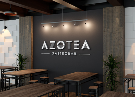 Logotipo Azotea Gastrobar diseñado por Logoestilo